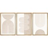SIGNWIN Framed Canvas Print Wall Art Set Geometric Duotone Tan