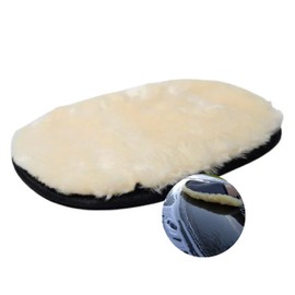 Tek Automotive Genuine Lambswool Car Wash Pad – Ultra-Soft Pile Prevents Swirl Marks & Marring, Durable & Absorbent, One Size Fits All with Mesh Hand Slot – Perfect for Detailing Enthusiasts