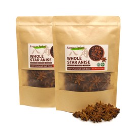Star Anise Whole 14 oz|Fresh Dried Anise Pods for Cooking,Baking,Tea Brewing | Chef's Choice Premium Spices with Resealable Bag | Intense Aroma for Pho, Soups & Asian Recipes (14oz（400g）)