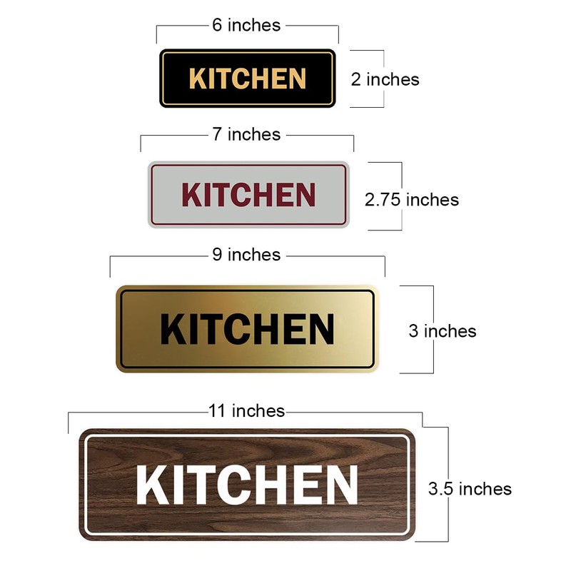 Signs ByLITA Standard Kitchen Sign (Brushed Silver) - Large