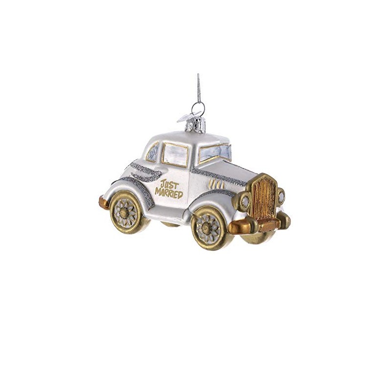 Kurt S. Adler Noble Gems Just Married Wedding Car Glass
