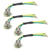 EMSea 4Pcs 3-Wire Motorcycle Headlight Bulb Holder Compatible with Jialing