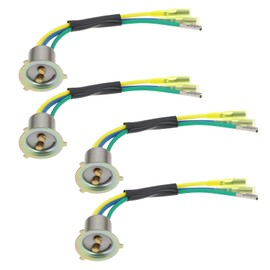 EMSea 4Pcs 3-Wire Motorcycle Headlight Bulb Holder Compatible with Jialing JH70 14cm