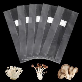 YDHfdc 20 PCS Mushroom Grow Bag 32 x 50cm Mushroom Spawn Grow Bags Autoclavable Mushroom Growing Bags with 0.2 Micron Filter Mushroom Bags for Mushrooms Grains