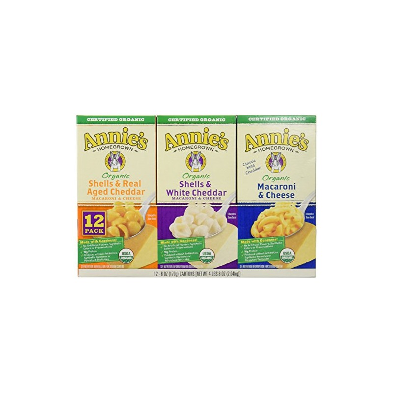 Annie's Organic Mac & Cheese Variety Pack (6 Ounce box,