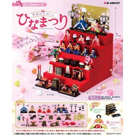 Reement Petit Sample Series, Today Hinamatsuri, Assembled Approx. H 6.3 x W 4.3 x D 4.8 inches (160 x 108 x 122 mm), PVC