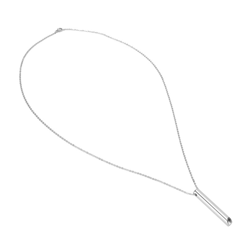 Mindful Breathing Necklace, Portable Stainless Steel Anxiety Necklace, Breathwork Tool