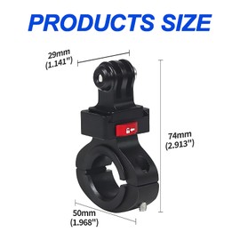 NKSRCP Aluminum Bicycle Handlebar Mount for GoPro Hero 11/10/9/8/7/6/5s/5/4s/4/3, Compatible with Insta360 ONE X3 X2 X RS R GO 2 and DJI OSMO Action 2 3, Waterproof, Quick Release Base, Camera Mount