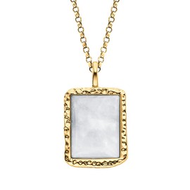 Engelsrufer Women's Necklace Made of Gold-Plated Sterling Silver and Moonstone Pendant, Lobster Clasp, Adjustable Length, Nickel-Free, Sterling Silver, No Gemstone