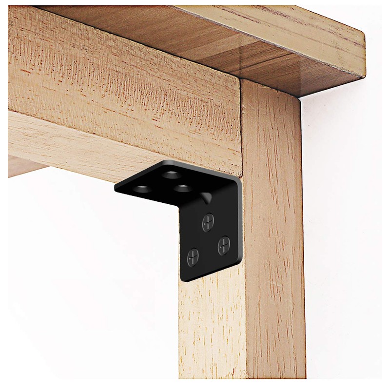 Black Stainless Steel Shelf Bracket,Joint Right Angle Bracket,L Shape Heavy