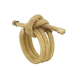 Saro Lifestyle Knotted Rope Napkin Rings (Set of 4), Gold, Set of 4
