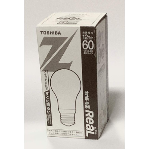 TOSHIBA Neo Ball Z ReaL Light Bulb Fluorescent Lamp, Bulb 60W Type, Bulb Color, EFA15EL/12-R-GU