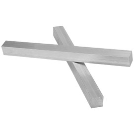 MUKCHAP 2 PCS 1 x 1 x 12 Inch Square Aluminum Bar, Aluminum Square Plate, 6061 Aluminum Solid T6511 Plate Mill Stock