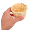Mipcase 6pcs Handheld Bamboo Basket Miniature Woven Sundries Organizer for