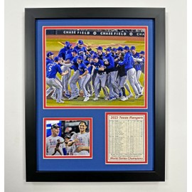 Texas Rangers | 2023 World Series Champions | Framed Photo Collage | 2 Sizes and Styles | (Celebration, 12"x15")