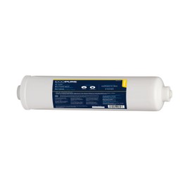 EcoPure EPINL20 In-Line Refrigerator Water and Icemaker Filter - Universal, Fits All Major Brand Refrigerators - High Capacity - Built to Last,White, 1 Count (Pack of 1)
