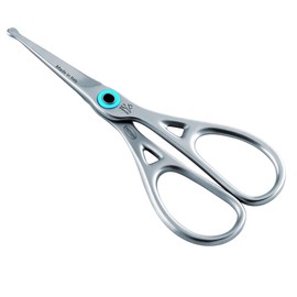 REMOS Nose Hair Scissors with Ball Tip and Toothing Made of Stainless Steel - 11 cm