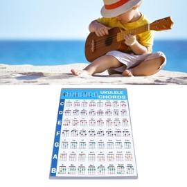 Ukulele Chord Learning Sheet Professional Ukulele Chord Chart, Scale Fingerings for Beginners Learners (Small 70 X 55 X 45cm / 27.6 X 21.7 X 17.7in)