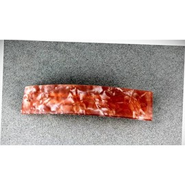 Perfect Hairstyle with Our Hair Accessories - Brown Barrette Plastic Marbled Pattern Rectangle Hair Clip Accessory 3 3/8" Long Fashionable Hair Accessory Hair Jewelry Accessories for Lady Women