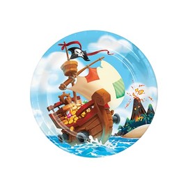 Trendware Treasure Island Pirate Paper Plates, 24 Count