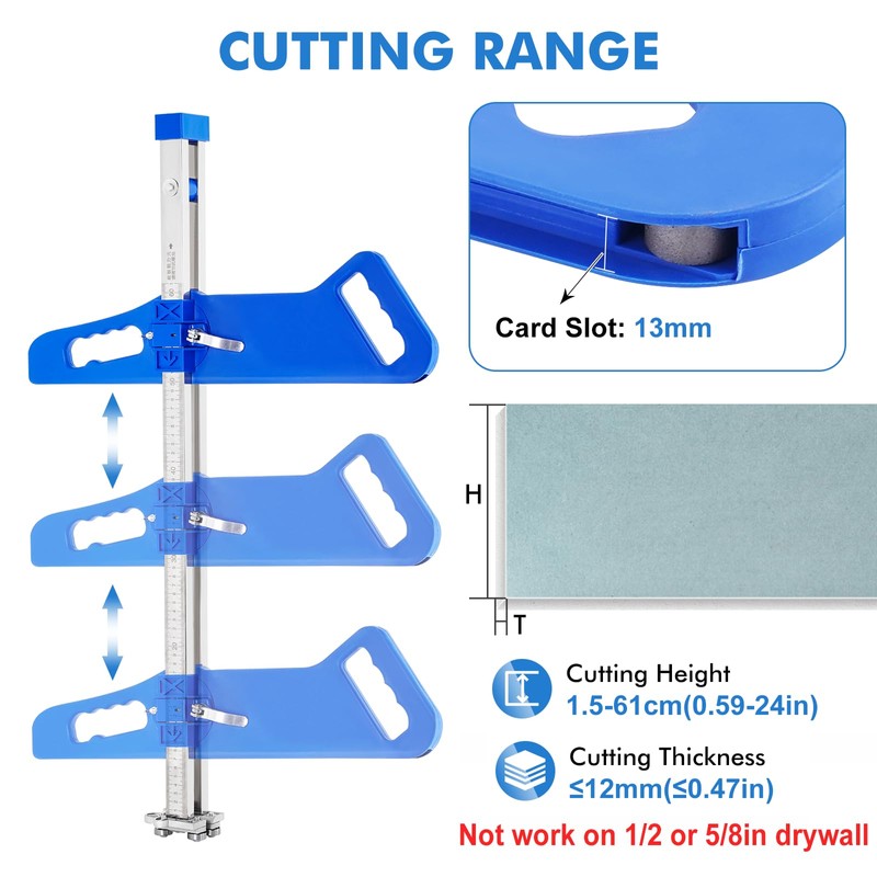YJINGRUI Drywall Cutting Tool, Foldable Drywall Cutter with Nylon Handle,