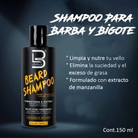 Shampoo Para Barba Y Bigote Level 3 Nutre Y Fortalece 150 Ml