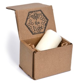 BeeTheLight Beeswax Pillar Candle - 100% Pure Bees Wax - Choose Your Size and Color - 24 Hour Burn Time - 2x3 - Unscented - Natural Light Honey Scent (Cloud White, Small)