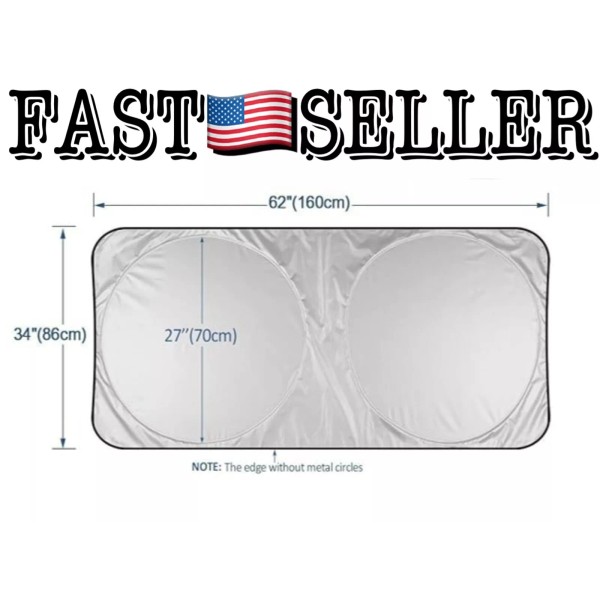 Sun ELUTO Windshield Sun Shade Car Sun Shade 210T Excellent
