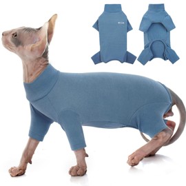 Cat Onesie, Cat Recovery Suit Kitten Clothes Extra Small Kitten Recovery Suit(Blue, XS)