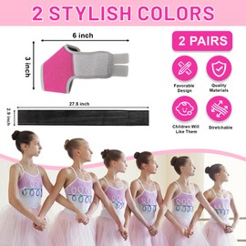 2 Pairs Kids Ankle Brace Set, Children Foot Support Stabilizer Wraps Protector Guard, Ankle Support Elastic Kids Compression Socks, for Plantar Fasciitis, Swelling, Injury Recovery (Pink, Small)