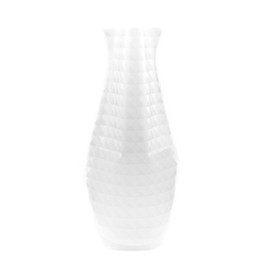 MODGY Expandable Flower Vase Plastic Decorative Modern Vases for Flowers Centerpieces Dining Table Decor Living Room Bathroom Wedding Office, Crys Myvaz Grey, Frosted