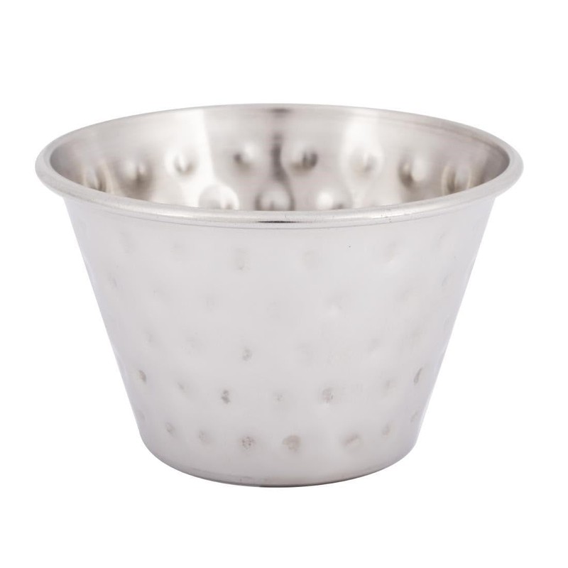 Olympia Olympia Sauce Cup Hammered St/St - 115ml 4oz (Box