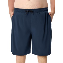 Arcweg Mens Plus Size Swim Shorts Men Swimming Trunks Big and Tall Quick Dry Swimming Shorts XXL-6XL Navy Blue 5XL