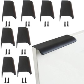 LEZED Furniture Handles, Aluminium Alloy Kitchen Handles, Hidden Cabinet Handles, Door Handles, Drawer Handles, Black Drawer Handles, Cabinet Handles, Patio Door Handle Strips, Kitchen, 8 Pieces (120