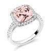 Gem Stone King 925 Sterling Silver Peach Nano Morganite and