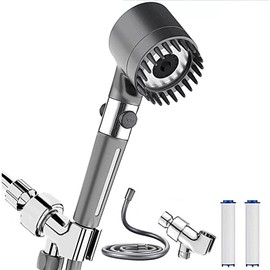2025 Hajigopet Enhanced Water Saving High Pressure Shower Head with Handheld - Shower Filter Head for Hard Water, and Filtered Shower Head 3 modes plus filter cotton