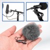 sourcing map Microphone Cover Furry Windscreen Mic Cover with Clip