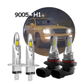 SHENKENUO LED Headlight Kit 9005 H1 Combo 6000K Bulb for 2005-2006 Acura RSX High Low Beam