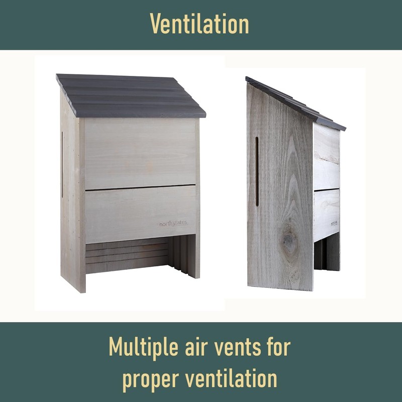 North States Large Outdoor Bat House and Nursery, 6. 5"