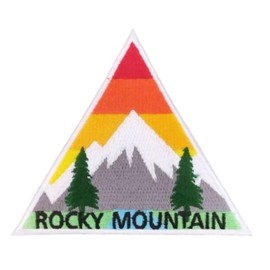 PatchClub Rocky Mountain, Adventure Outdoors Hiking National Parks Triangle Patch, 3.3 in - Colorful Embroidered Cool Iron On/Sew On Patches