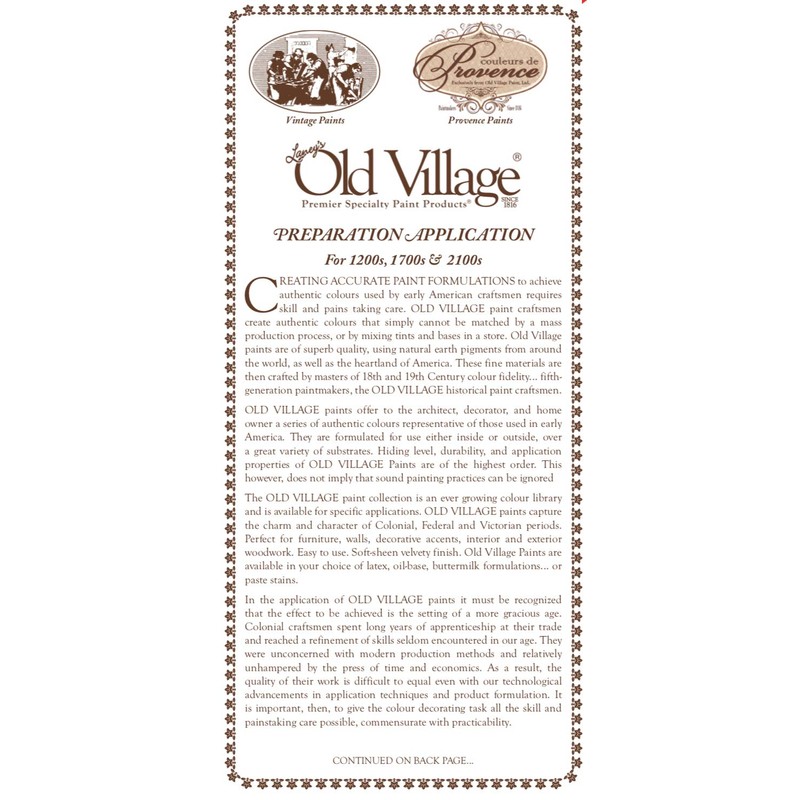 Old Village 1707 Qt Acrylic Water Base Paint 1 Qt