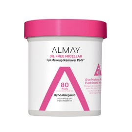 Almay Biodegradable Makeup Remover Pads, Micellar Gentle, Hypoallergenic, Fragrance-Free, Dermatologist & Ophthalmologist Tested, 80 Count