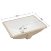 Undermount Bathroom Sink Rectangle - GhomeG 21x15 Inch White Rectangular