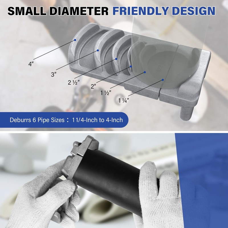 Deburring Tool for Plastic Pipe, Professional PVC Pipe Reamer Deburrs