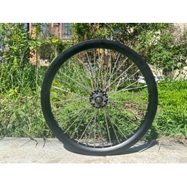 AUTES 20 inch Front Bicycle Wheel Double Wall Aluminum 20" Rim, Disc Brake, 520g Heavy Duty Wheel 10G 36 Spokes for MTB/Road/Cruiser Bikes (Rim Size 16.5")