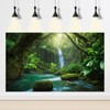 Waterfall Aquarium Background Tropical Jungle Lush Rainforest Terrarium Background Huge