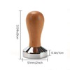 IIF Coffee Tamper Espresso Press Flat Base Coffee Tamper, Wood