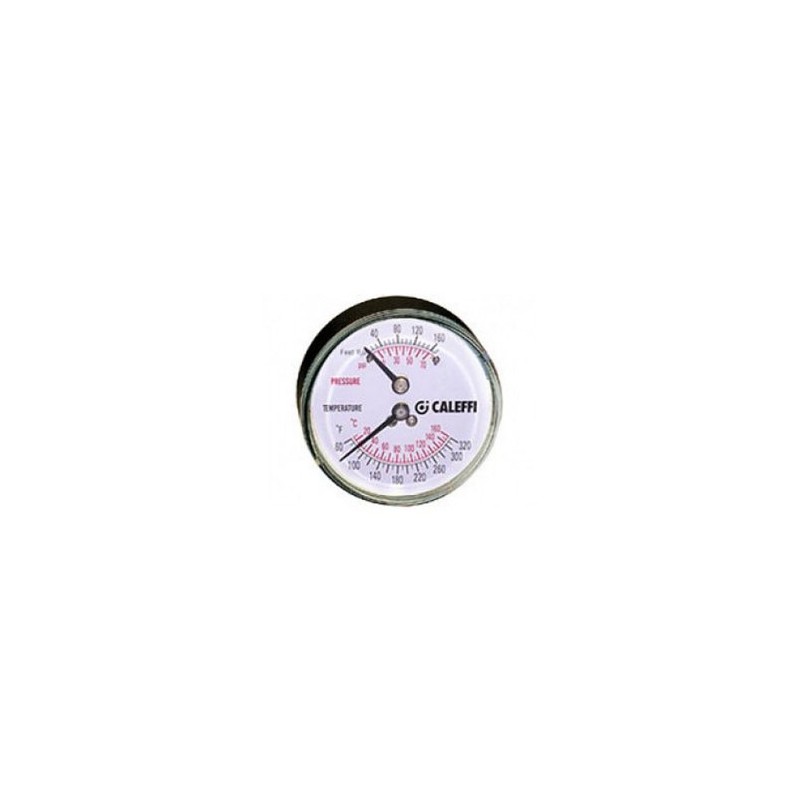 Caleffi NA503040 Boilers Temperature Gauge/Dual Pressure Indicator, 1/4" NPT Connections