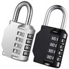 Combo Lock for Lockers, 4 Digit Combination Padlock, 2 Pack