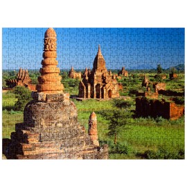 MyPuzzle Pagodas in The Southeast of The Bagan Plain, Mandalay, Myanmar (Burma) - Premium 500 Piece Jigsaw Puzzle for Adults